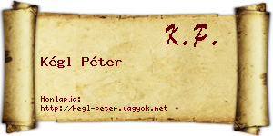 Kégl Péter névjegykártya